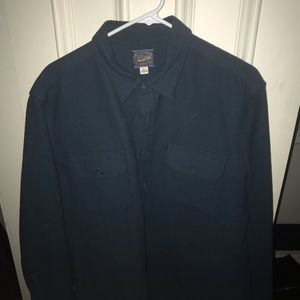 J crew wool pull over dark green